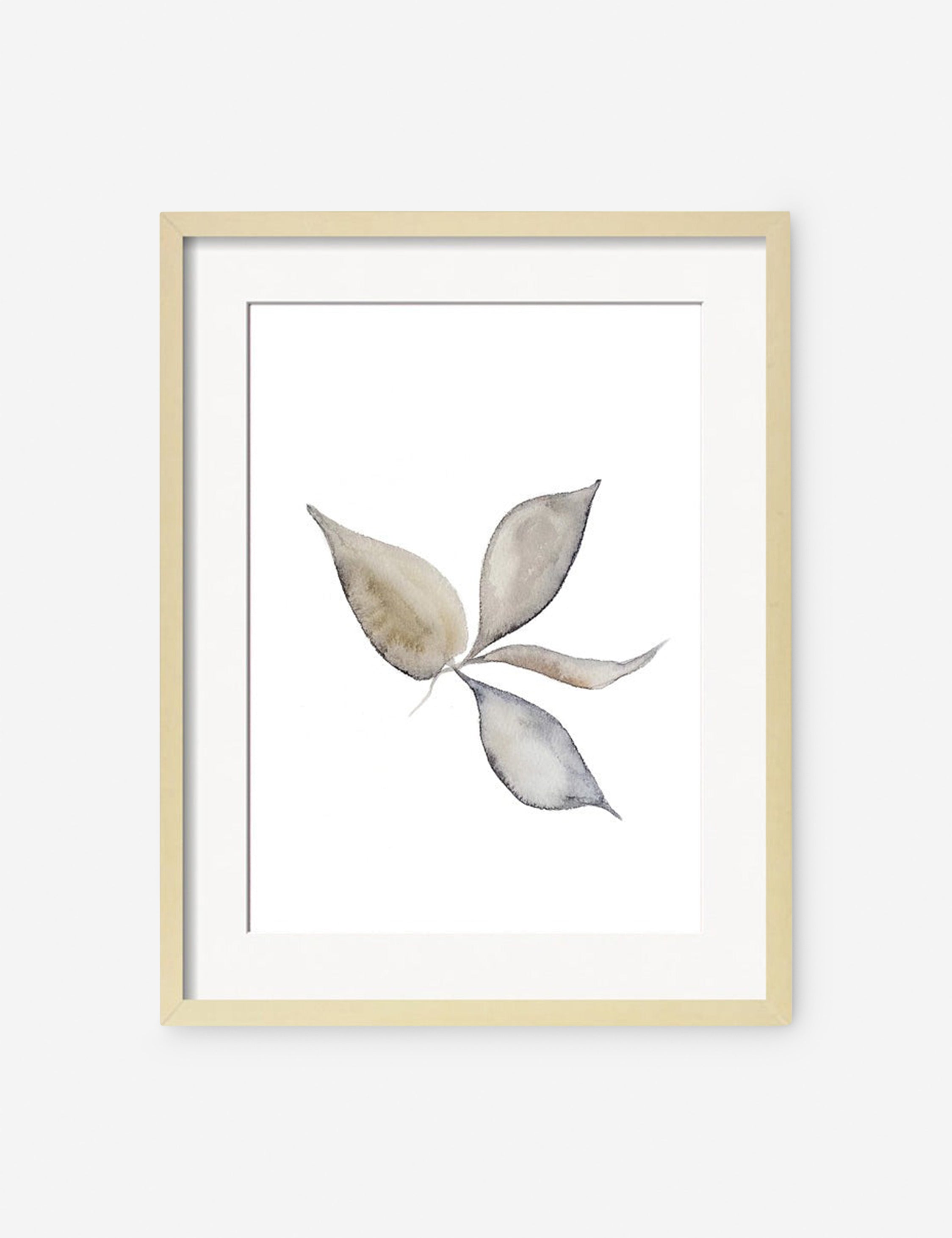 #color::natural #frame-option::framed #size::23--x-29- #size::14--x-17- #size::17--x-23- #size::29--x-37- #size::35--x-45- | Faded Leaves Print in a natural frame
