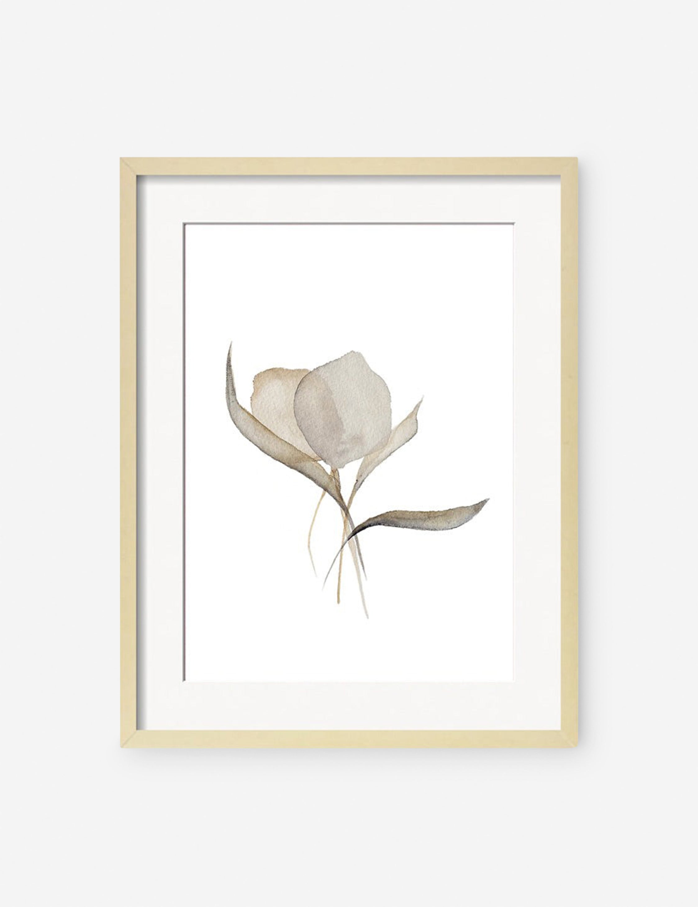 #color::natural #frame-option::framed #size::23--x-29- #size::14--x-17- #size::17--x-23- #size::29--x-37- #size::35--x-45- | Pale Bouquet Print in a natural frame by Céline Nordenhed
