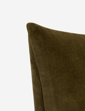 Corner of Charlotte Olive Green Lumbar Velvet Pillow