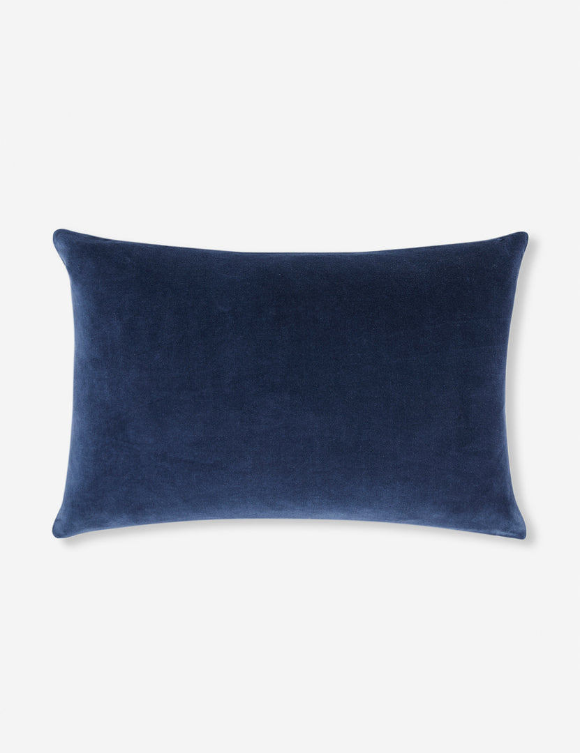 #color::true-blue #style::lumbar | Charlotte True Blue Lumbar Velvet Pillow