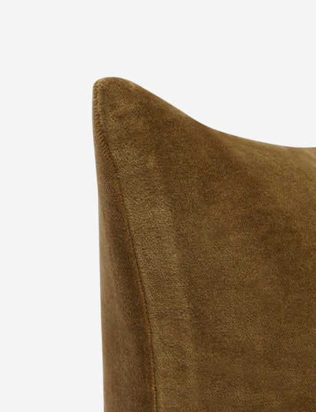 #color::toast #style::square | Corner of Charlotte Toast Brown Square Velvet Pillow