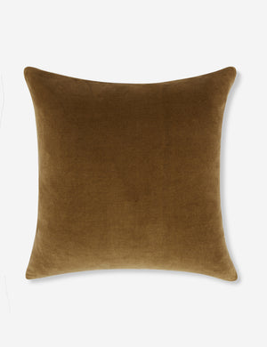 Charlotte Toast Brown Square Velvet Pillow