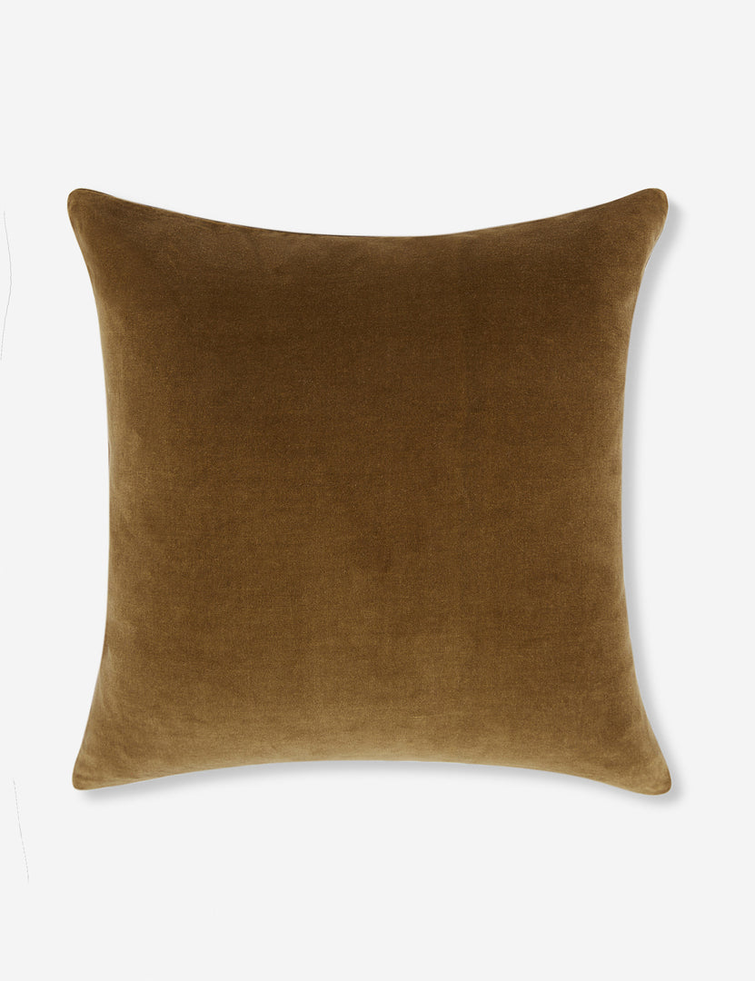 #color::toast #style::square | Charlotte Toast Brown Square Velvet Pillow