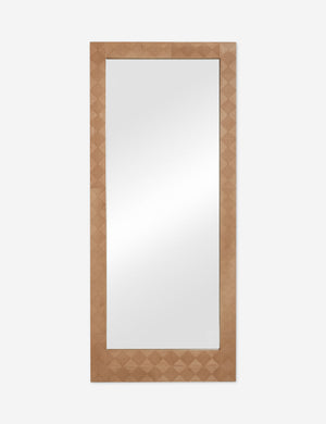 Chelan handcrafted carved wood frame full length mirror.