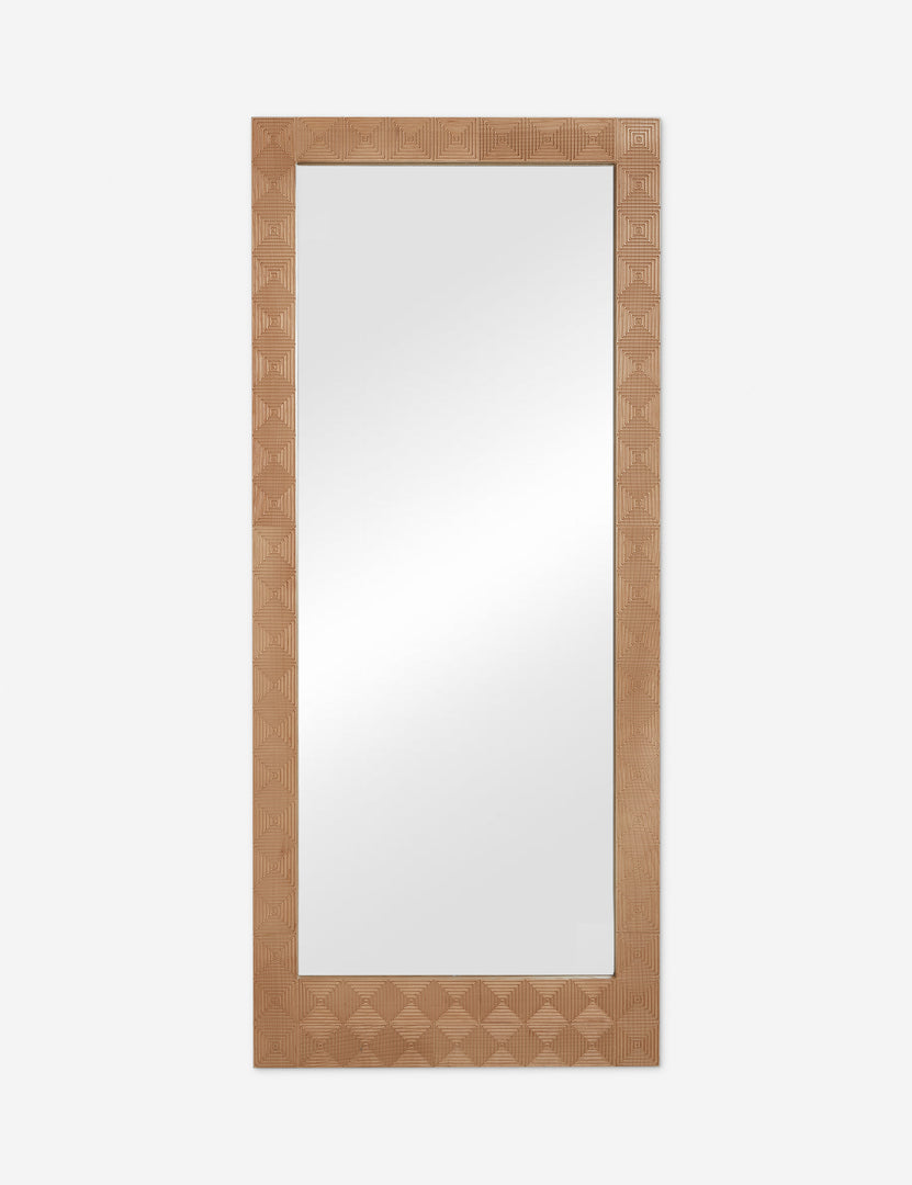 #color::natural | Chelan handcrafted carved wood frame full length mirror.