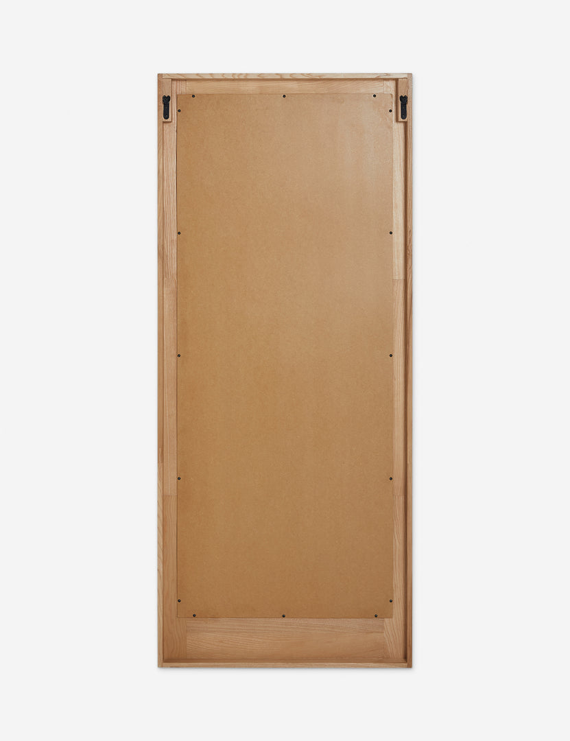 #color::natural | Back of the Chelan handcrafted carved wood frame full length mirror.
