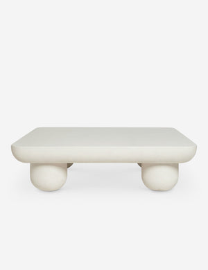 Clouded square white coffee table