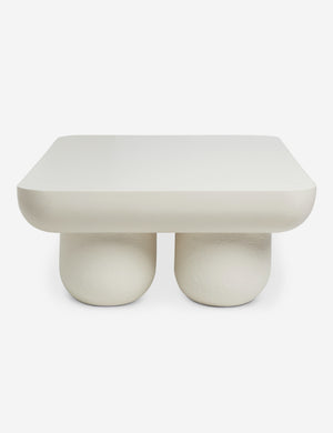 Open Box: Clouded Rectangle Coffee Table, Matte White by Sarah Sherman Samuel