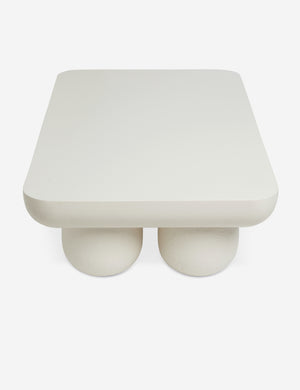 Open Box: Clouded Rectangle Coffee Table, Matte White by Sarah Sherman Samuel
