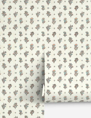 Calico Wallpaper by Scalamandre, Marine Teal - Swatch