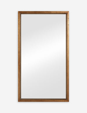 Corinne textural gold epoxy resin frame floor mirror.