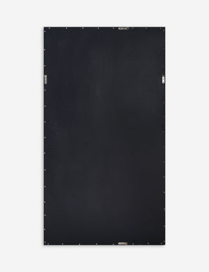 Back of the Corinne textural gold epoxy resin frame floor mirror.