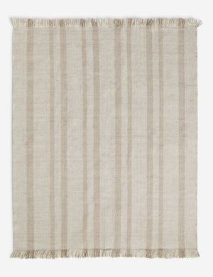 Croze handwoven striped fringed outdoor rug.