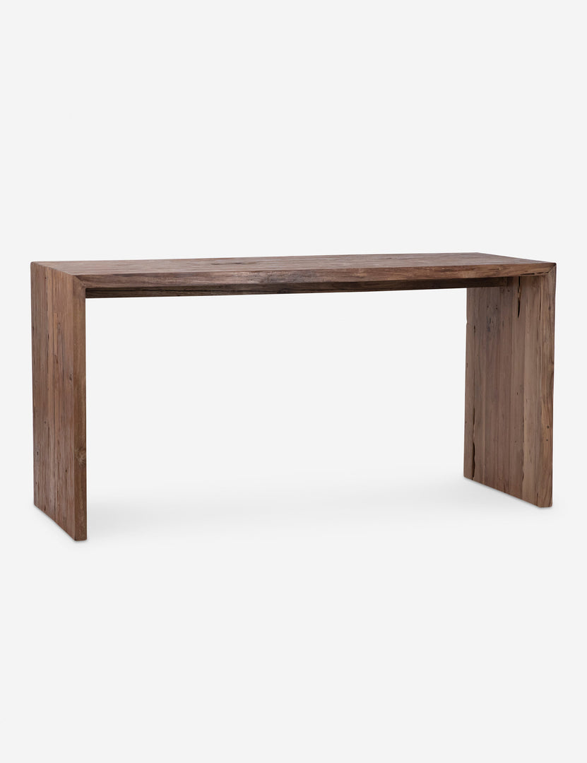 Benton Reclaimed Teak Wood Waterfall Desk