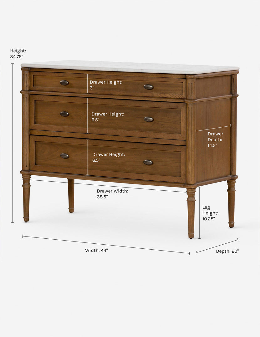 Delancey 3-Drawer Small Oak Dresser Delancey 3-Drawer Small Oak Dresser