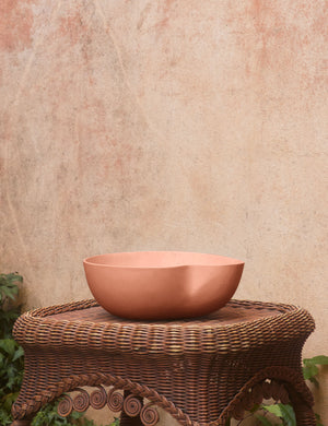 Dempsy low sculptural small planter by Sarah Sherman Samuel in Sienna.