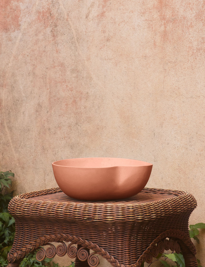 #color::sienna #style::small | Dempsy low sculptural small planter by Sarah Sherman Samuel in Sienna.