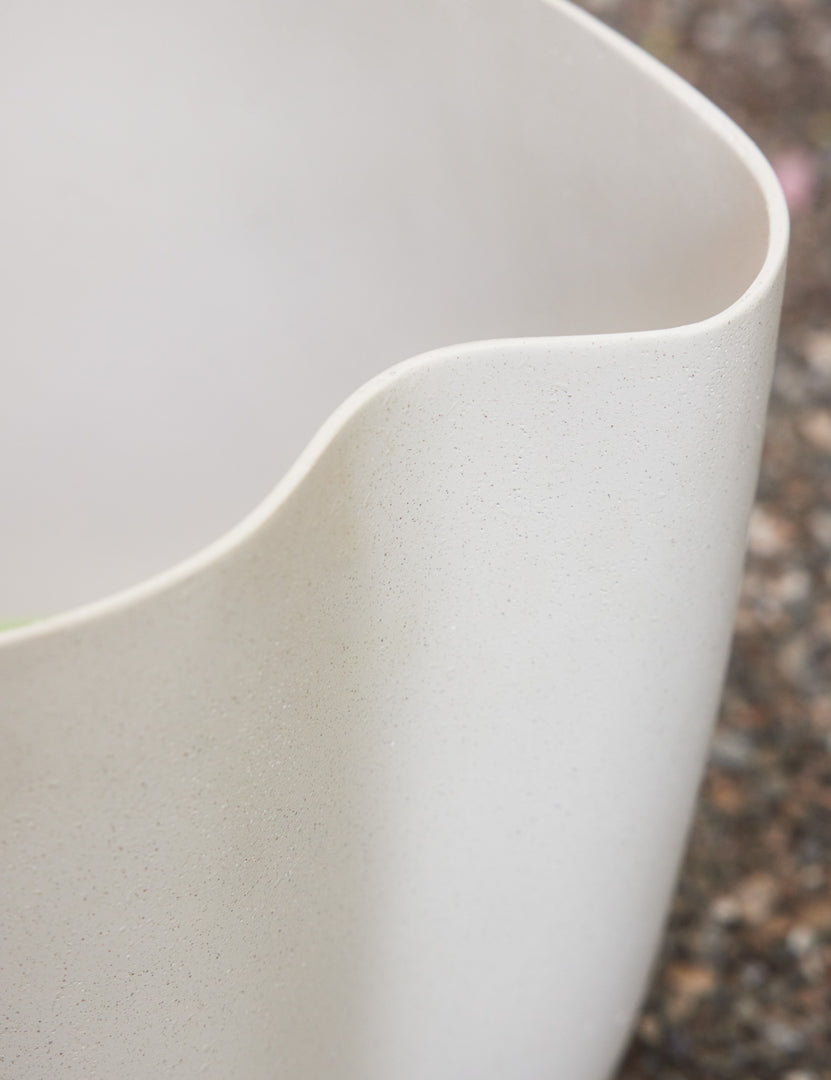 #color::eggshell #style::large | Close up of the Dempsy large sculptural planter by Sarah Sherman Samuel in Eggshell.