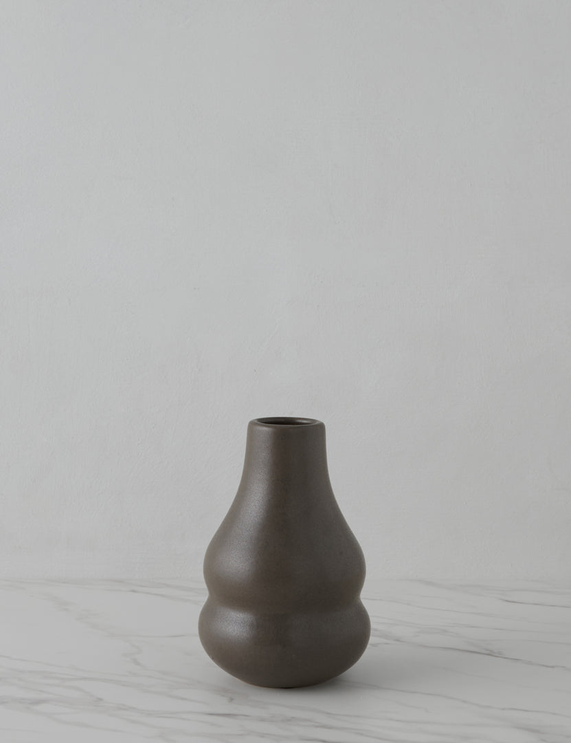 #color::brown | Despina curved vase.