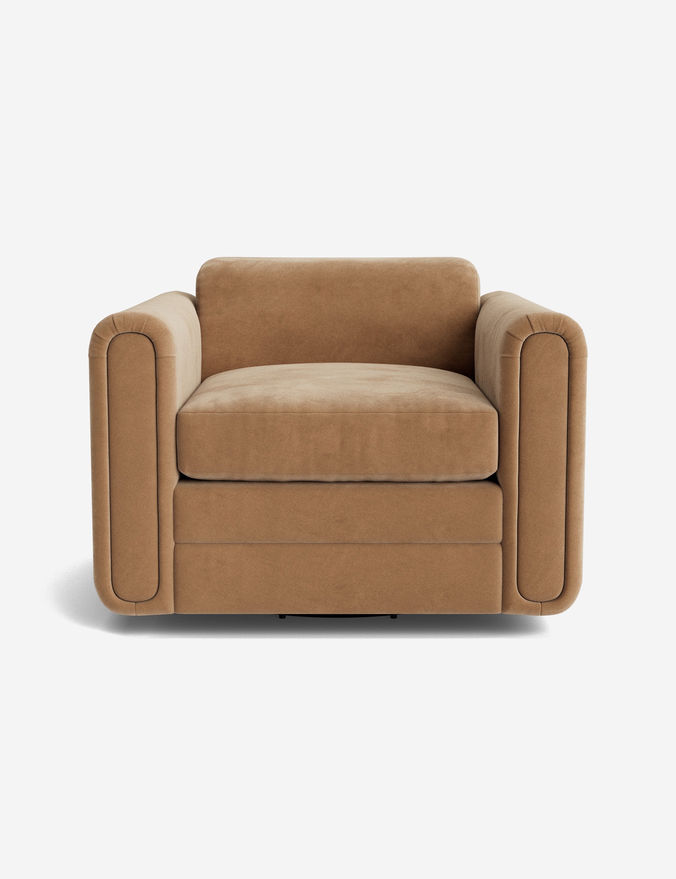 Open Box: Eleanor Swivel Chair, Caramel Vintage Velvet