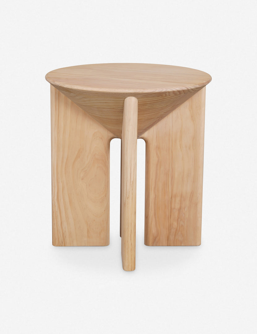 #color::natural | Krizia light wood round side table.