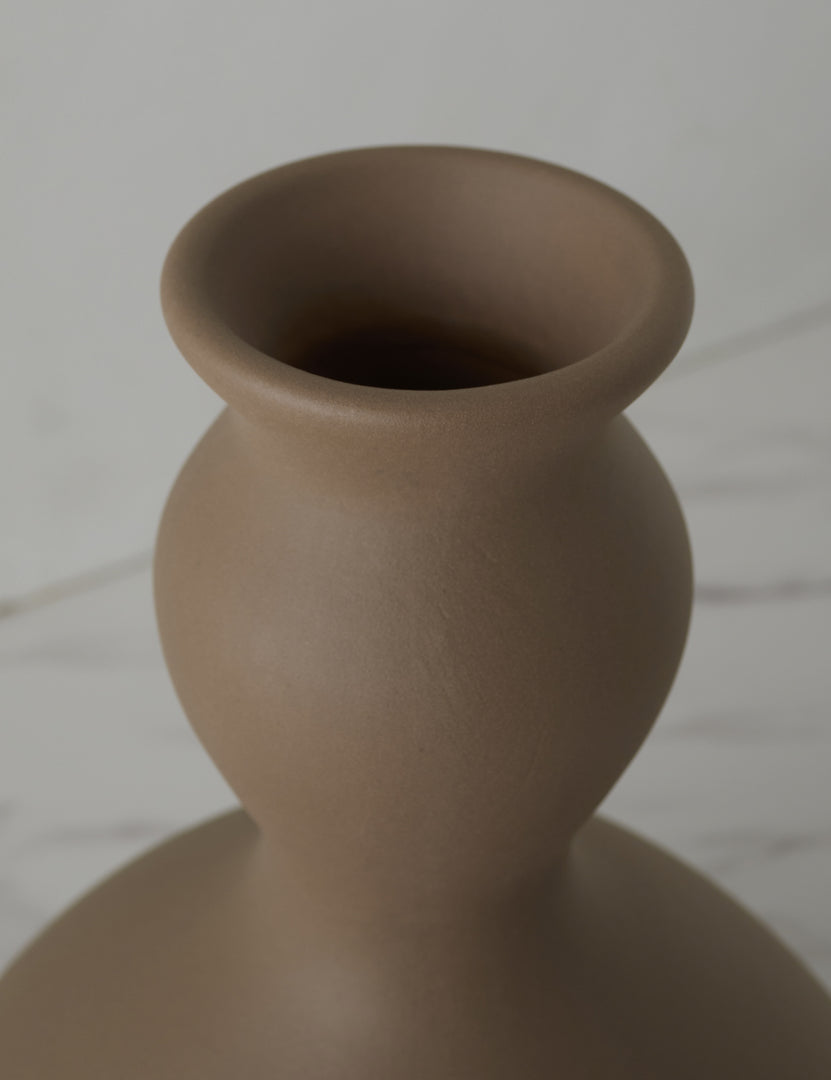 #color::brown | Top of the Elias wavy sculptural vase.
