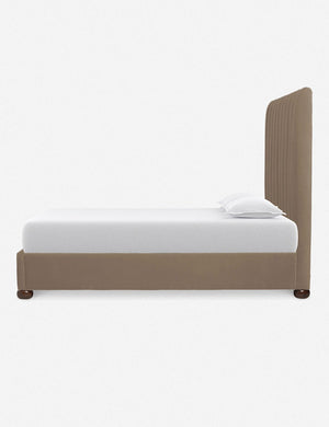 Side of the Toffee Brown Evelyn Platform Bed