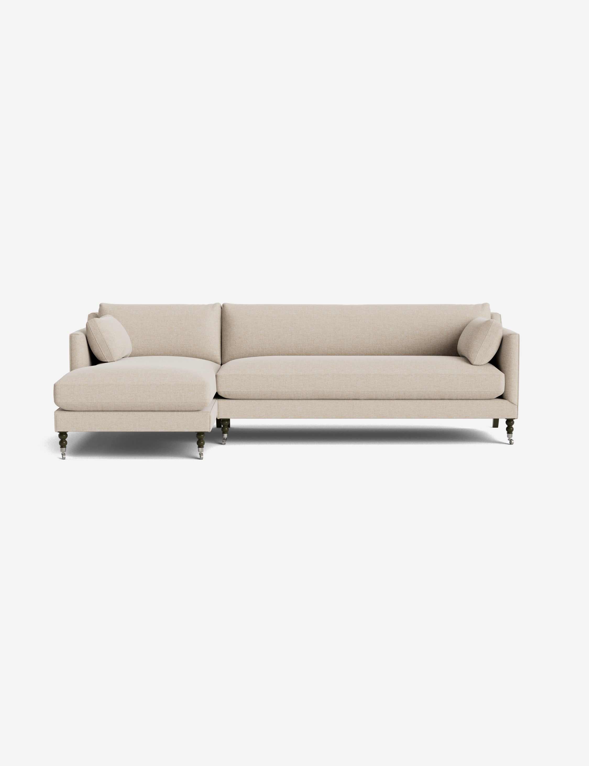 #color:flax-performance-cotton-weave #leg-finish::chocolate-and-pewter #configuration::left-facing