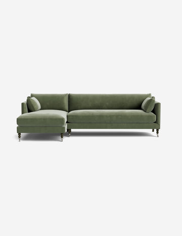 #color::moss-luxe-velvet #leg-finish::chocolate-and-pewter #configuration::left-facing