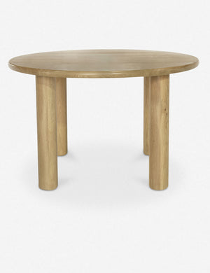 Dever oak wood round dining table.