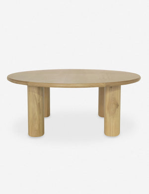 Dever oak wood round coffee table.