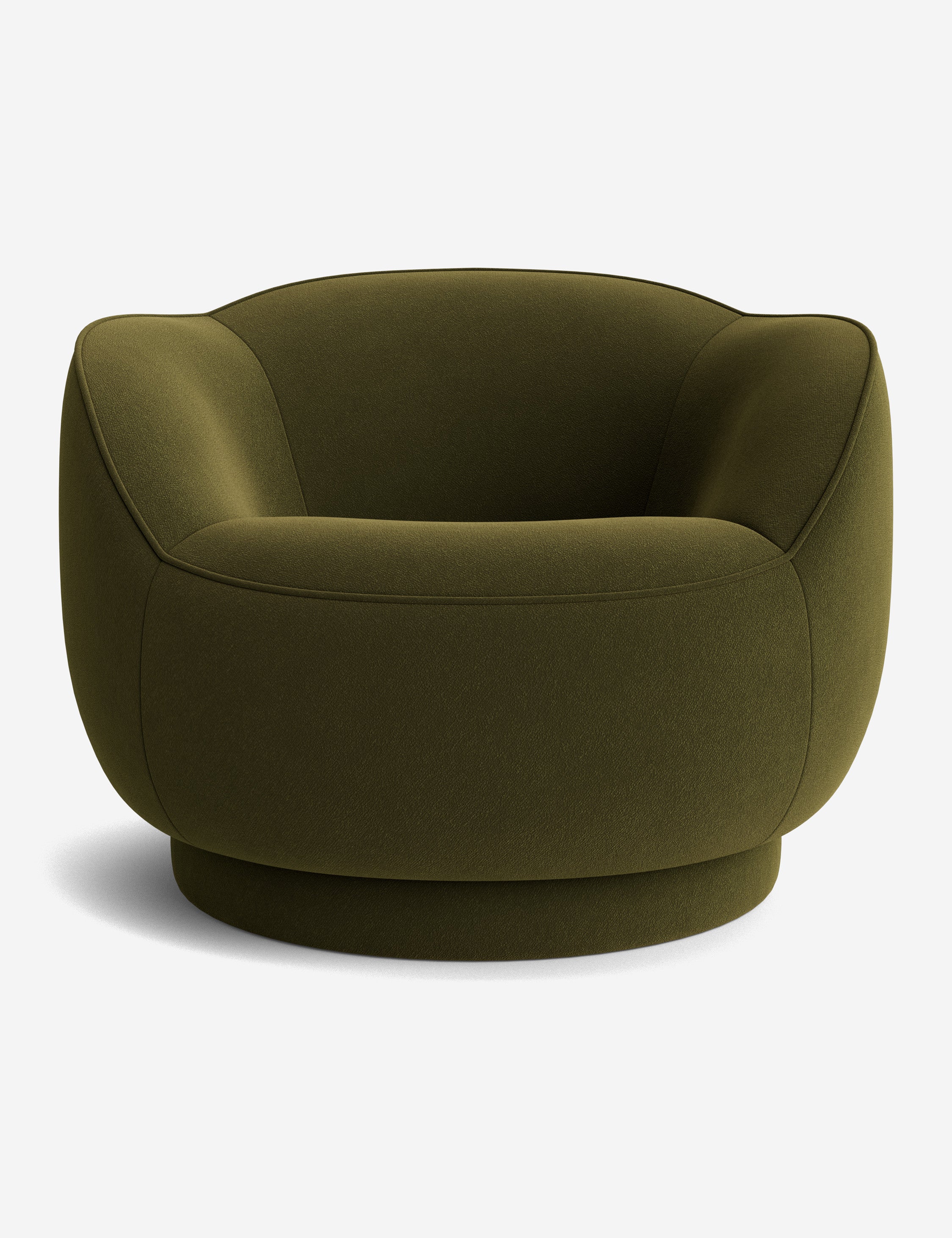 Open Box: Fern Swivel Chair, Loden Porto Velvet by Sarah Sherman Samuel