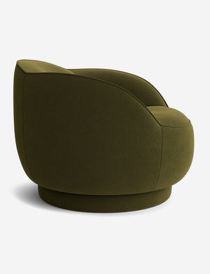 Open Box: Fern Swivel Chair, Loden Porto Velvet by Sarah Sherman Samuel