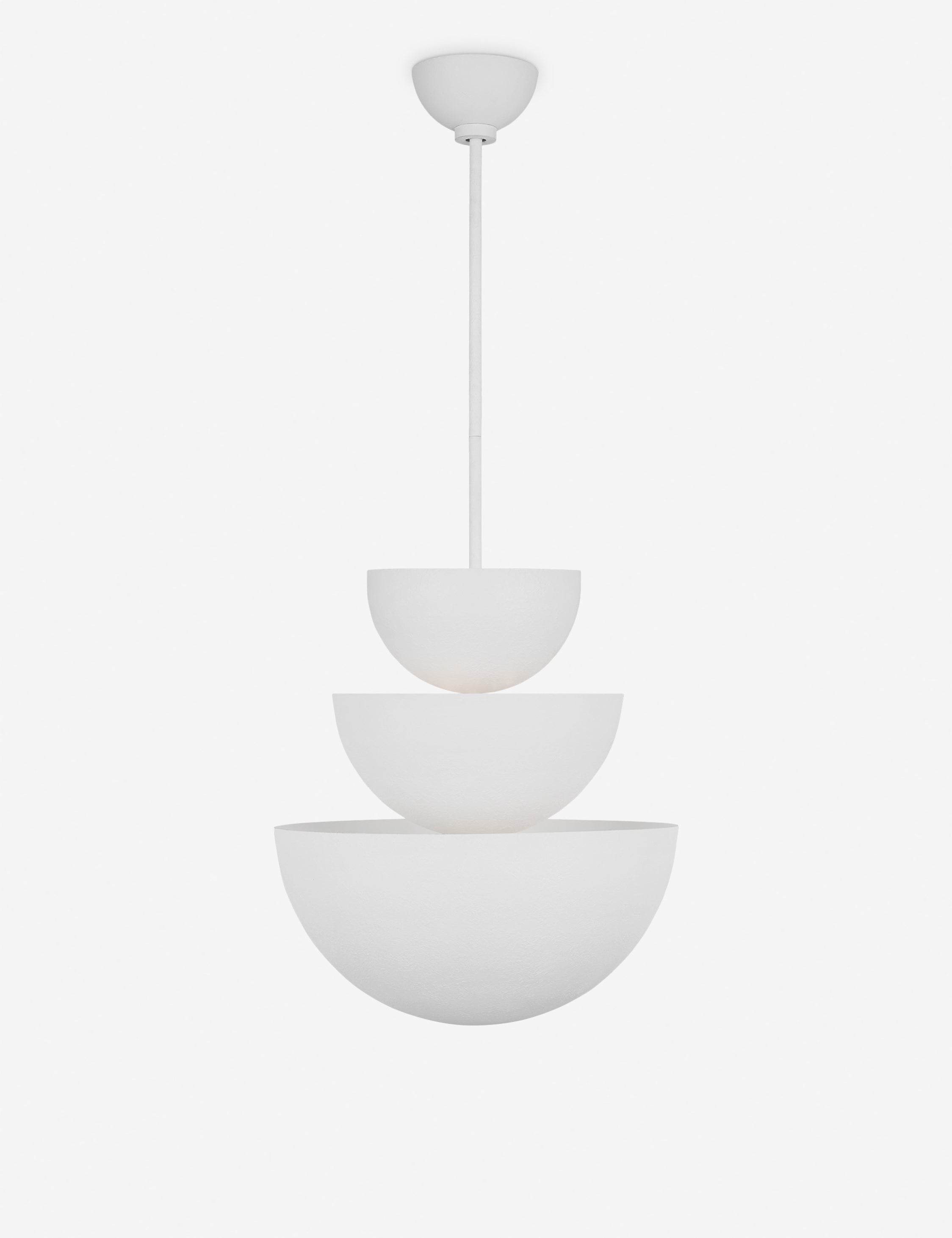 Beaunay White Cast Plaster 18" Tiered Chandelier