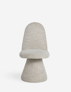 Fenton textured sculptural upholstered minimalist dining chair.