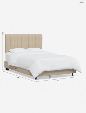 Aliyah Bed : Pebble Linen / Cal King