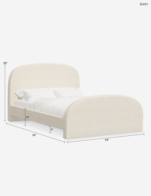 Bescond Platform Bed : White Boucle / Twin