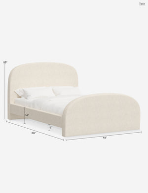 Bescond Platform Bed : White Boucle / Twin