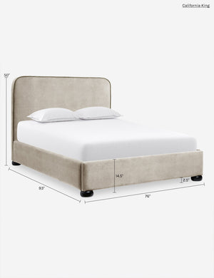 Bishop Platform Bed : Rust Classic Velvet / Queen