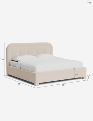 Chestnut Platform Bed by Heidi Caillier : Kemper Plaid Linen by Heidi Caillier / Full