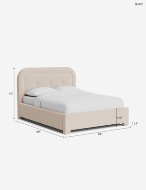 Chestnut Platform Bed by Heidi Caillier : Kemper Plaid Linen by Heidi Caillier / Full