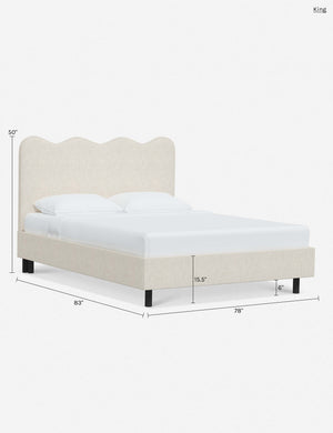 Clementine Platform Bed : Pine Velvet / Queen