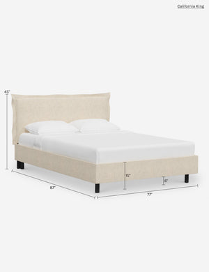 Elara Platform Bed : Talc Linen / Queen