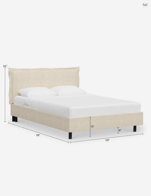 Elara Platform Bed : Talc Linen / Queen