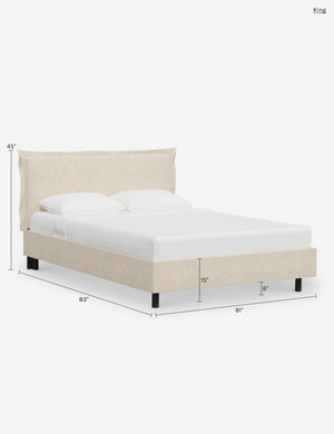 Elara Platform Bed : Talc Linen / Queen