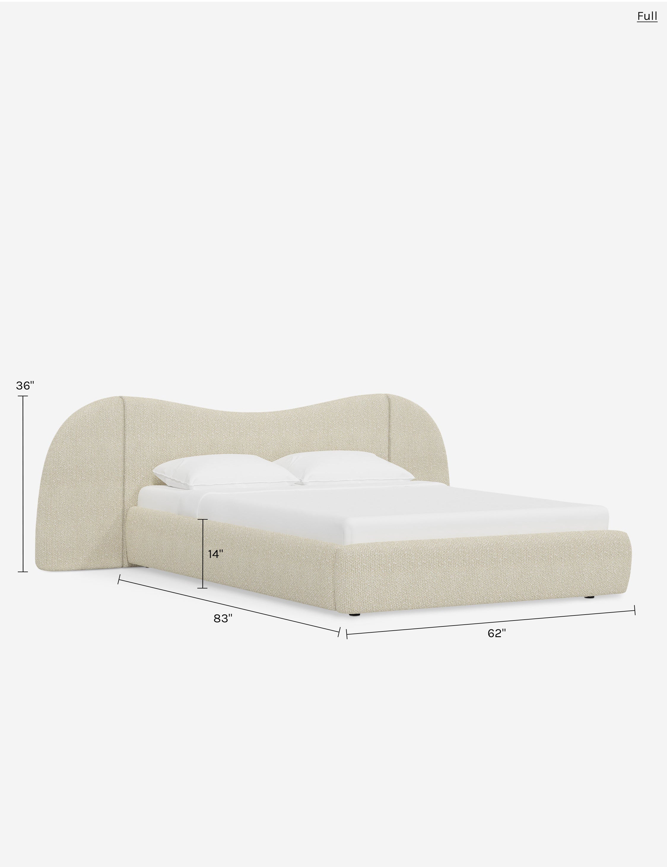 Gladys Extended Headboard Platform Bed - Thumbnail 3