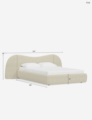 Gladys Extended Headboard Platform Bed by Sarah Sherman Samuel : Denim Velvet / Queen