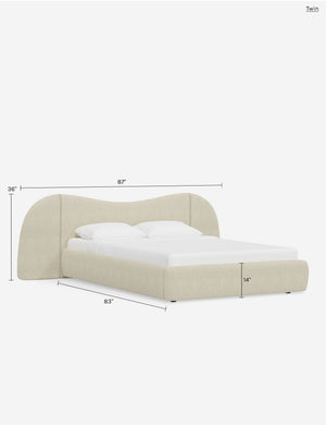 Gladys Extended Headboard Platform Bed by Sarah Sherman Samuel : Denim Velvet / Queen