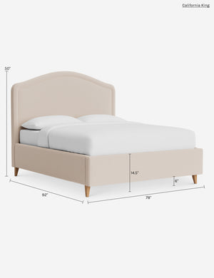 Hollins Bed : Rose Vintage Velvet / Full / Chestnut