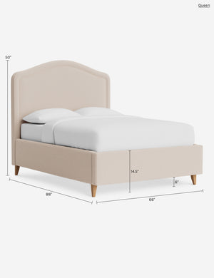 Hollins Bed : Rose Vintage Velvet / Full / Chestnut
